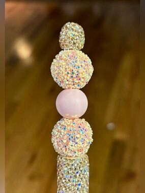 NIP Rhinestone & Pink Beaded Crystal Pen